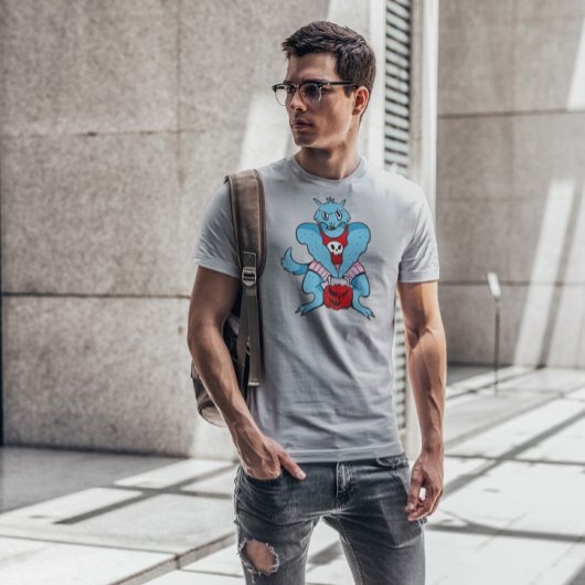 狼男のジムかぼちゃの漫画を持ち上げる Tシャツ