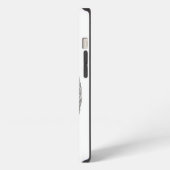 狼竜の黒と白のデザイン iPhoneケース (左側面)