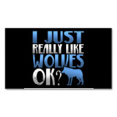 狼素晴らしが好きなの?ウルフの恋人 マグネット名刺 (正面)