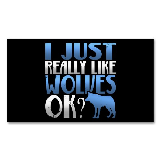 狼素晴らしが好きなの？ウルフの恋人 マグネット名刺 (正面)