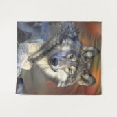 狼素晴らしポートレート タペストリー (正面(横))