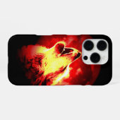 狼、月、赤い空 iPhoneケース (裏面横)