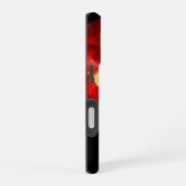 狼、月、赤い空 iPhone 16ケース (右側面)