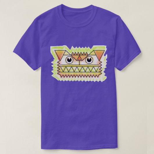 猛々怒しい犬色のTシャツ Tシャツ (デザイン正面)