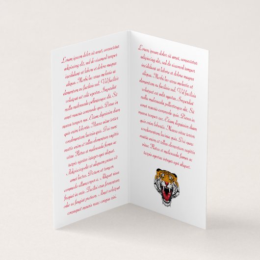 猛クール威を誇る漫画の入れ墨 名刺 (内部)