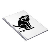 猛烈おもしろい不機嫌うんち犬 ノートブック (右側)