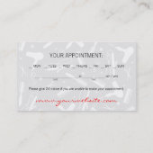 猛烈で魅力的な毛及び美しいのアポイントメントカード 予約カード (裏面)