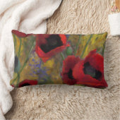 猛烈なケシの枕 ランバークッション (ブランケット)