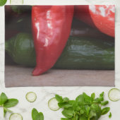 猛烈なチリペッパーの台所タオル キッチンタオル (折り畳み)