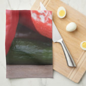 猛烈なチリペッパーの台所タオル キッチンタオル (四つ折り)