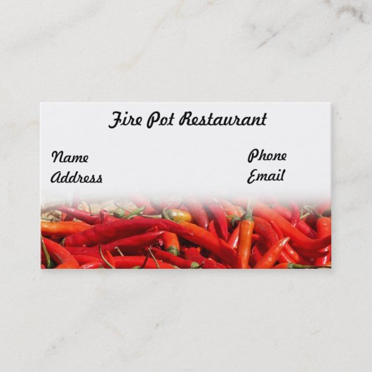 猛烈なチリペッパー 名刺 (正面)
