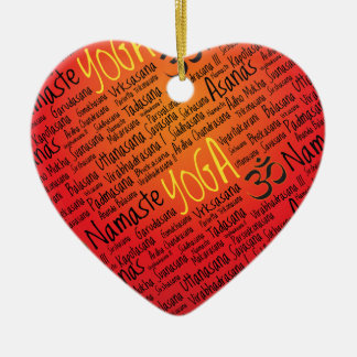 猛烈なヨガの恋人のOmの記号パターン セラミックオーナメント