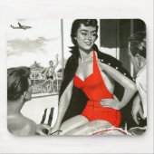 猛烈な女性 マウスパッド (正面)