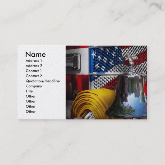 猛烈な消防士- 名刺 (正面)