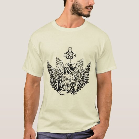 猛禽のイエス・キリスト愛 Tシャツ (正面)