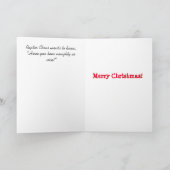猛禽のクロースの"メリークリスマス"カード シーズンカード (内部)