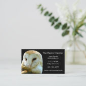 猛禽のメンフクロウのプロフィール 名刺 (スタンド正面)