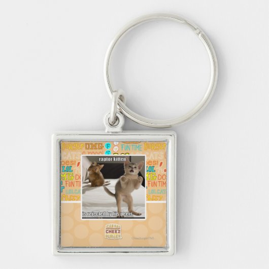 猛禽の子ネコ キーホルダー (正面)