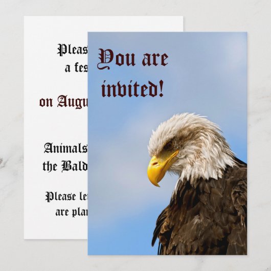 猛禽ハゲワシ 招待状 (正面/裏面)