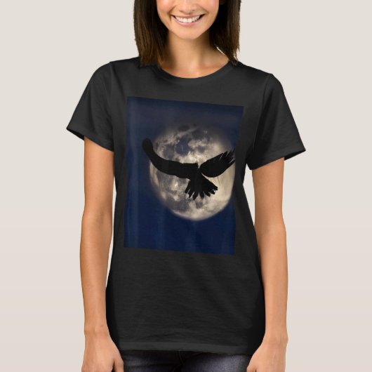 猛禽類の鳥類のゴシック様式の影 Tシャツ (正面)