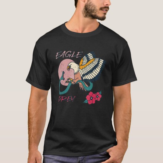 猛禽類の《鳥》ハヤブサイーグルズホークス鷹狩りの鳥 Tシャツ (正面)