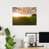 猛禽類 ポスター (ホームオフィス)