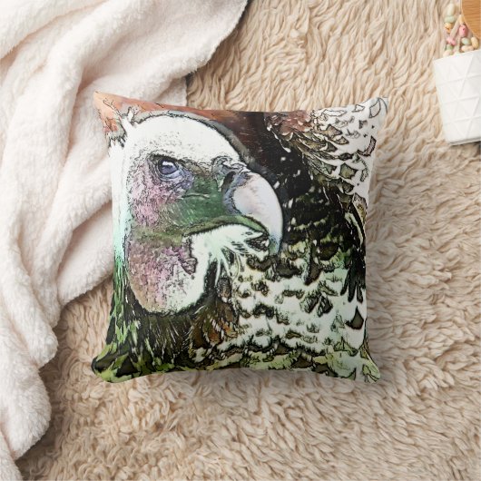 猛禽鳥類 クッション (ブランケット)