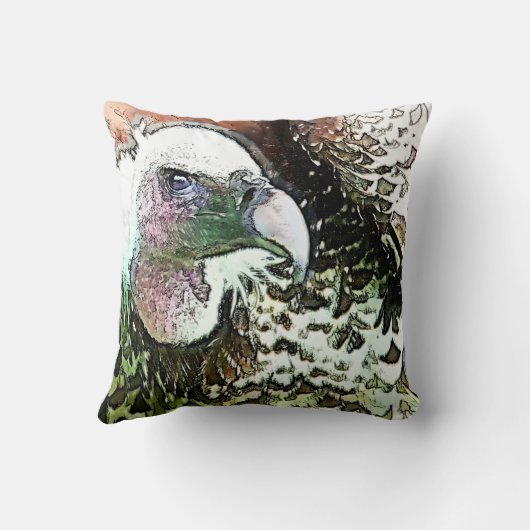 猛禽鳥類 クッション (裏面)