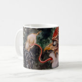 猛禽2: はす食べる人のマグ コーヒーマグカップ (正面左)