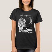 猛虎が猛獣を見つめる Tシャツ (正面)