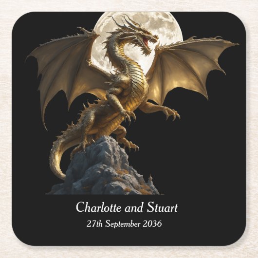 猛龍の飼育 スクエアペーパーコースター (正面)