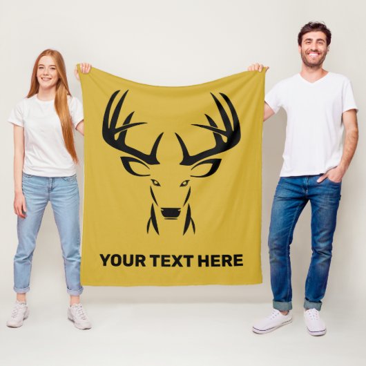 猟パーソナライズされた師用鹿狩り毛布 フリースブランケット (インサイチュ)