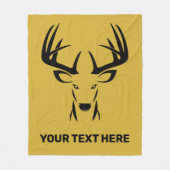 猟パーソナライズされた師用鹿狩り毛布 フリースブランケット (正面)