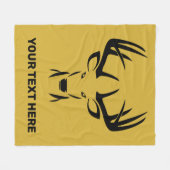 猟パーソナライズされた師用鹿狩り毛布 フリースブランケット (正面(横))