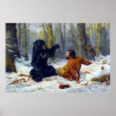 猟人の生涯  困った事態 アーサー・テイト 1856 ポスター (正面)