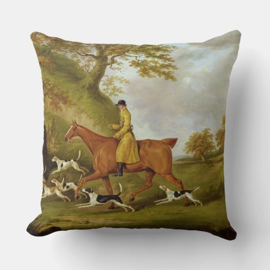 猟師および猟犬1809年(キャンバスの油) クッション (正面)
