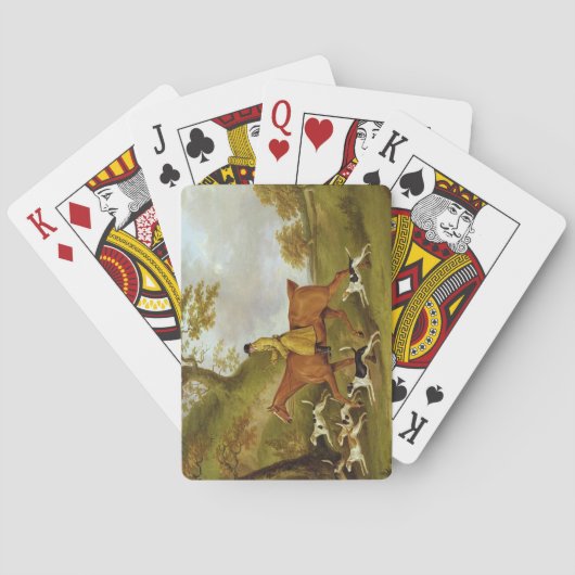 猟師および猟犬1809年(キャンバスの油) トランプ (裏面)