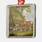 猟師および猟犬1809年(キャンバスの油) メタルオーナメント (左)