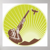 猟師が鳩を撃つポスター ポスター (正面)