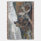 猟師と犬のウィンズローホーマー1891 スローブランケット (正面縦)