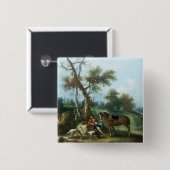 猟師の残り、18世紀 缶バッジ (正面&裏面)