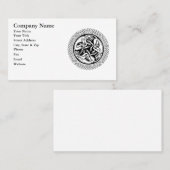 猟犬が付いているケルト結び目模様 名刺 (正面/裏面)