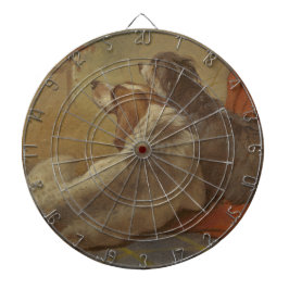 猟犬と髭のある子犬（2匹の犬）（動物） ダーツボード