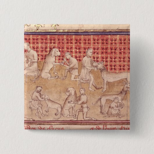 猟犬のために気になっている人 缶バッジ (正面)