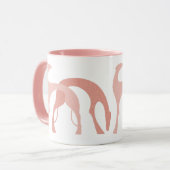 猟犬のマグの桃色のピンク マグカップ (正面左)