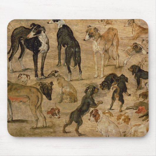 猟犬の勉強、1616年 マウスパッド (正面)