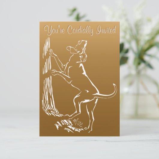 猟犬の招待状をカスタマイズ - ハンティングドッグのカード 招待状 (スタンド正面)