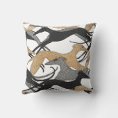 猟犬の枕の跳躍 クッション (裏面)