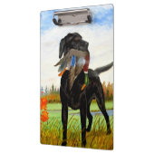 猟犬の絵画のクリップボード クリップボード (左)