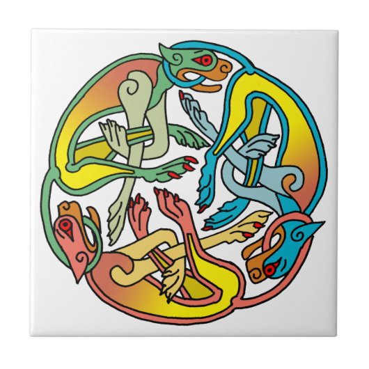 猟犬のTriskeleのケルト人のタイル タイル (正面)